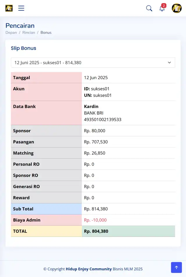 Slip Bonus 4