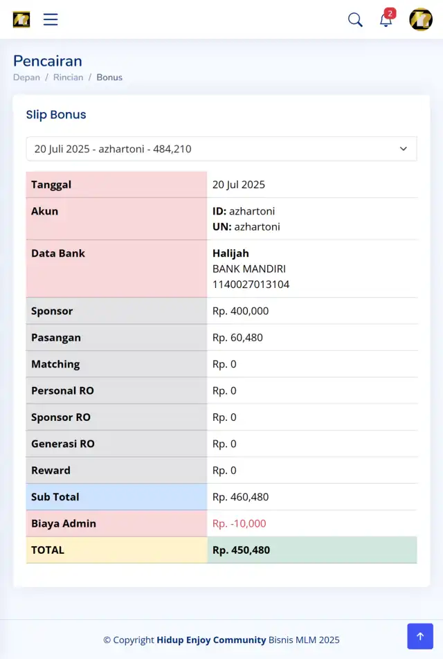 Slip Bonus 7